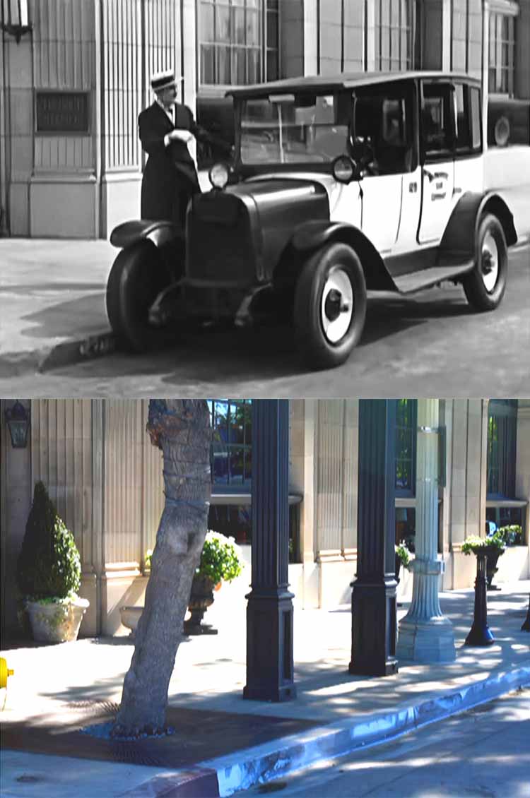 A scene from the 1925 movie Innocent Husbands starring Charley Chase.