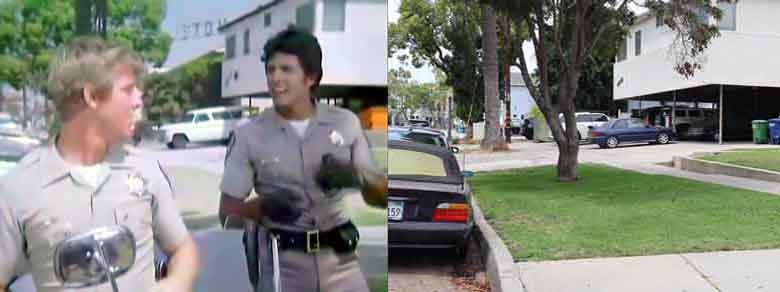 Scene from the TV series CHiPs episode Moving Violation.
