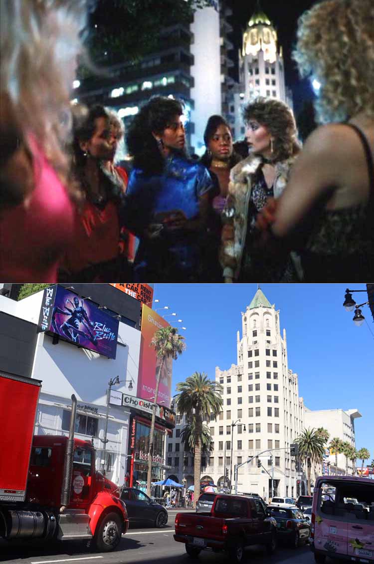 A then and now filming location photo from the episode Scrap Metal from the TV series Hunter.