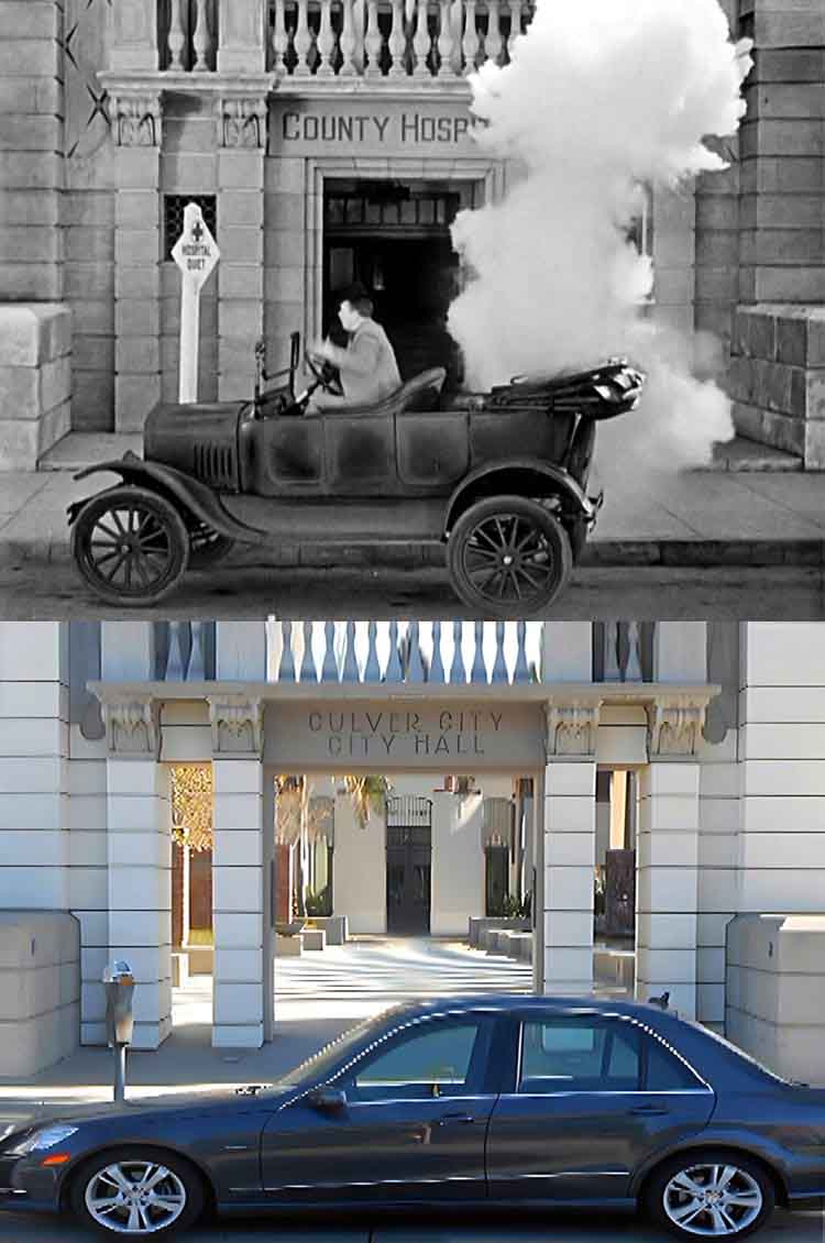 Filming location from the Laurel and Hardy movie County Hospital.
