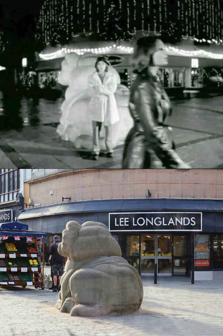 A scene from the music video Your Woman by the band White Town.