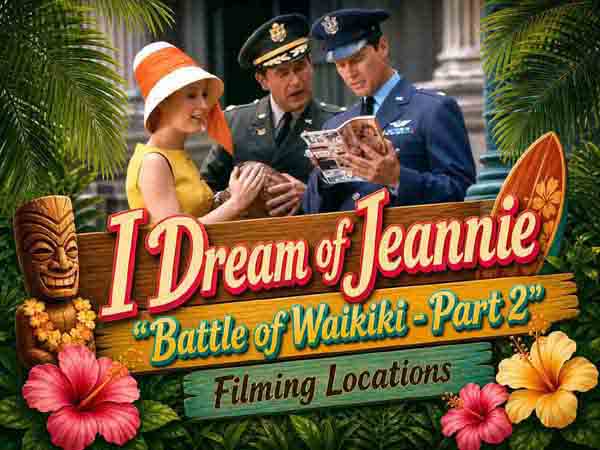 Title card from the episode Battle Of Waikiki from the TV series I Dream Of Jeannie.